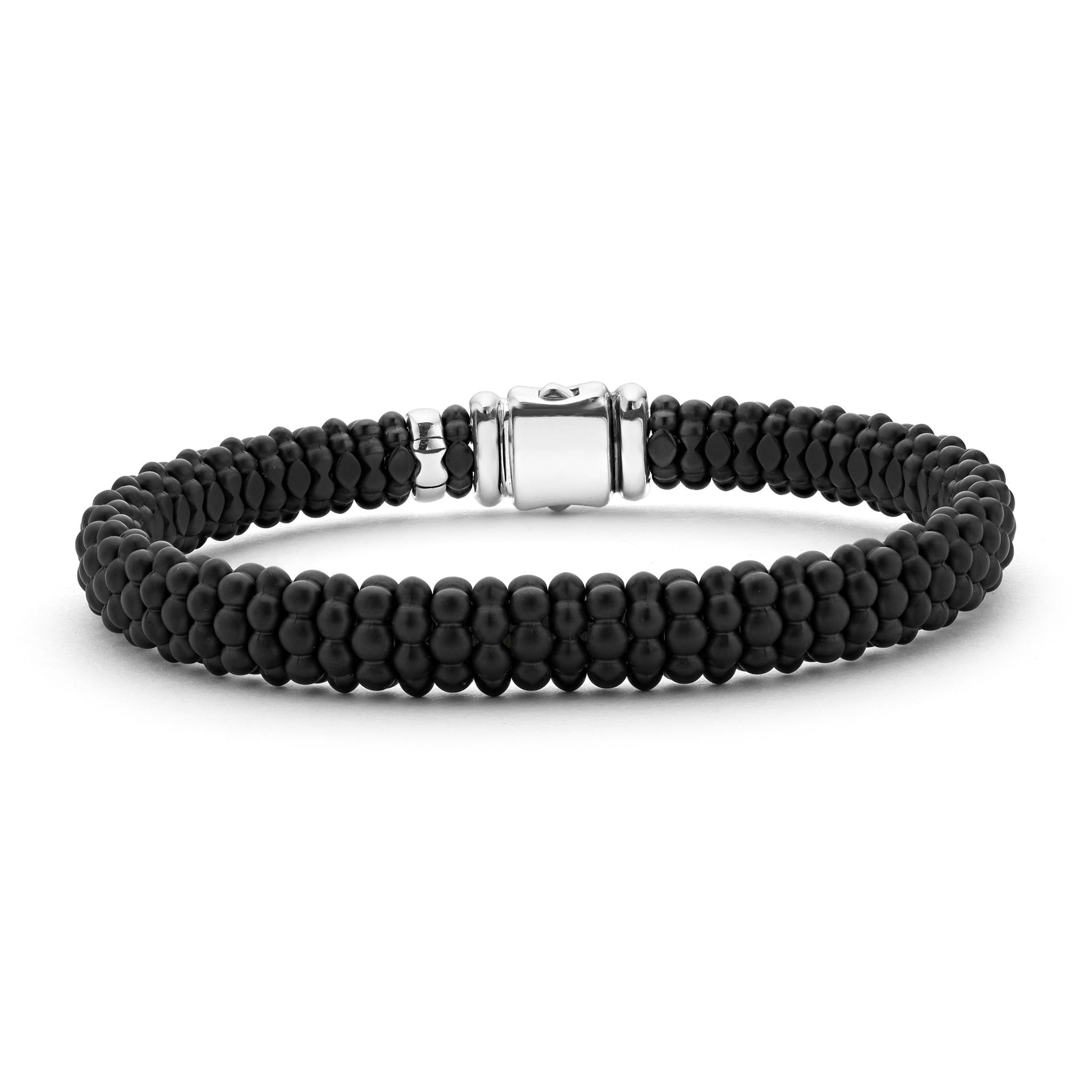 Lagos Men's Black Caviar Matte Ceramic 9mm Beaded Bracelet