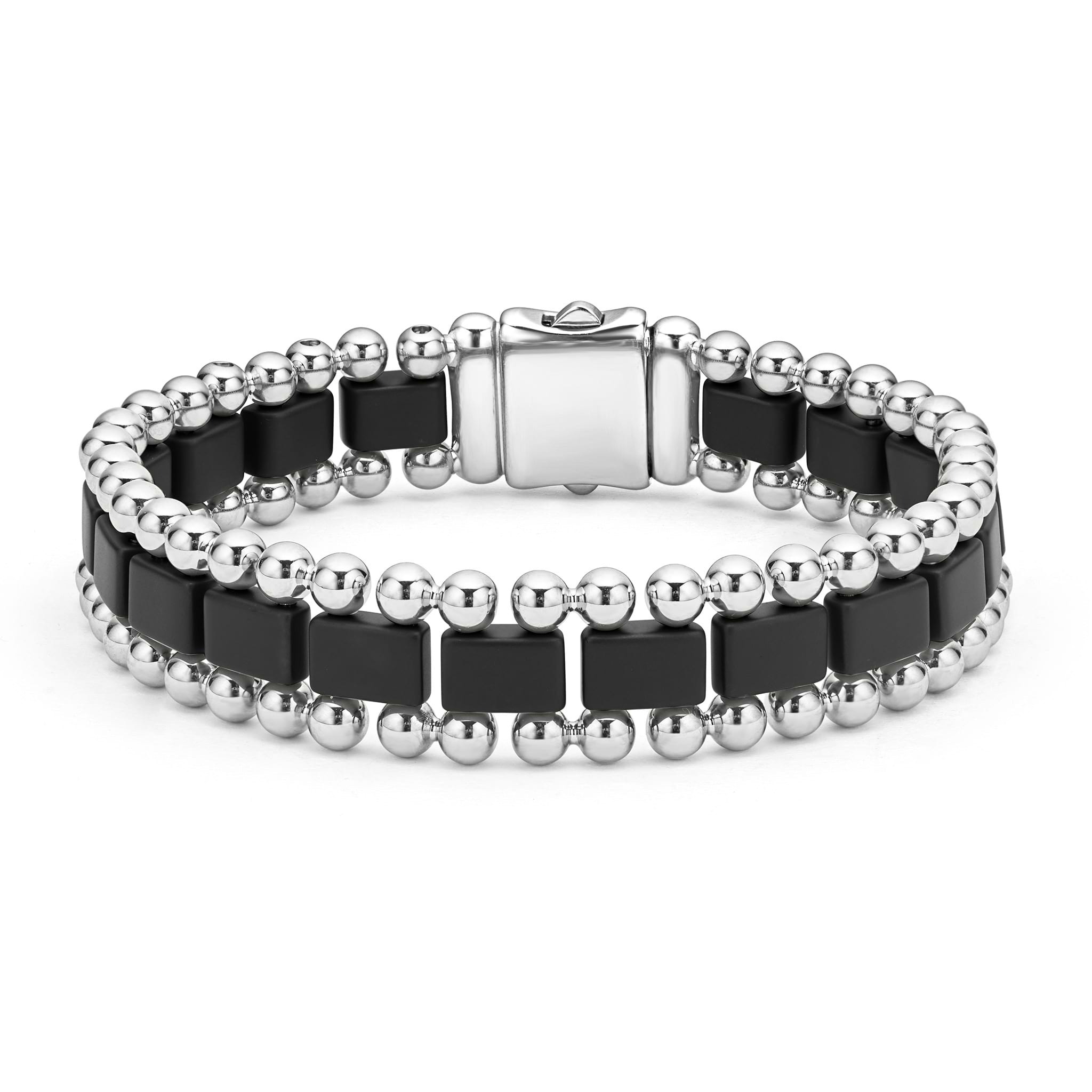 Lagos Men's Anthem Matte Black Ceramic Link Bracelet