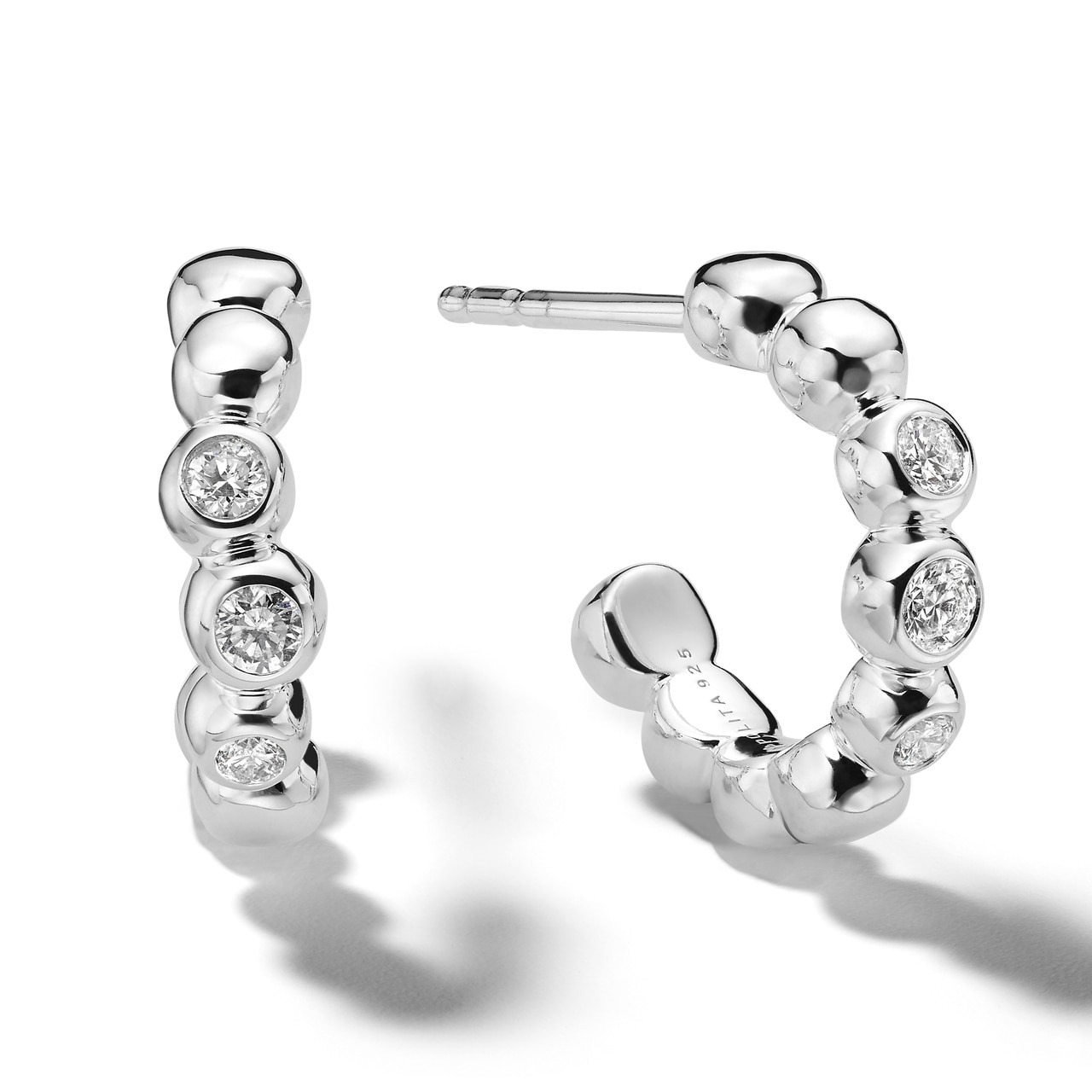 Ippolita Stardust Silver Mini Huggie Hoop Earrings