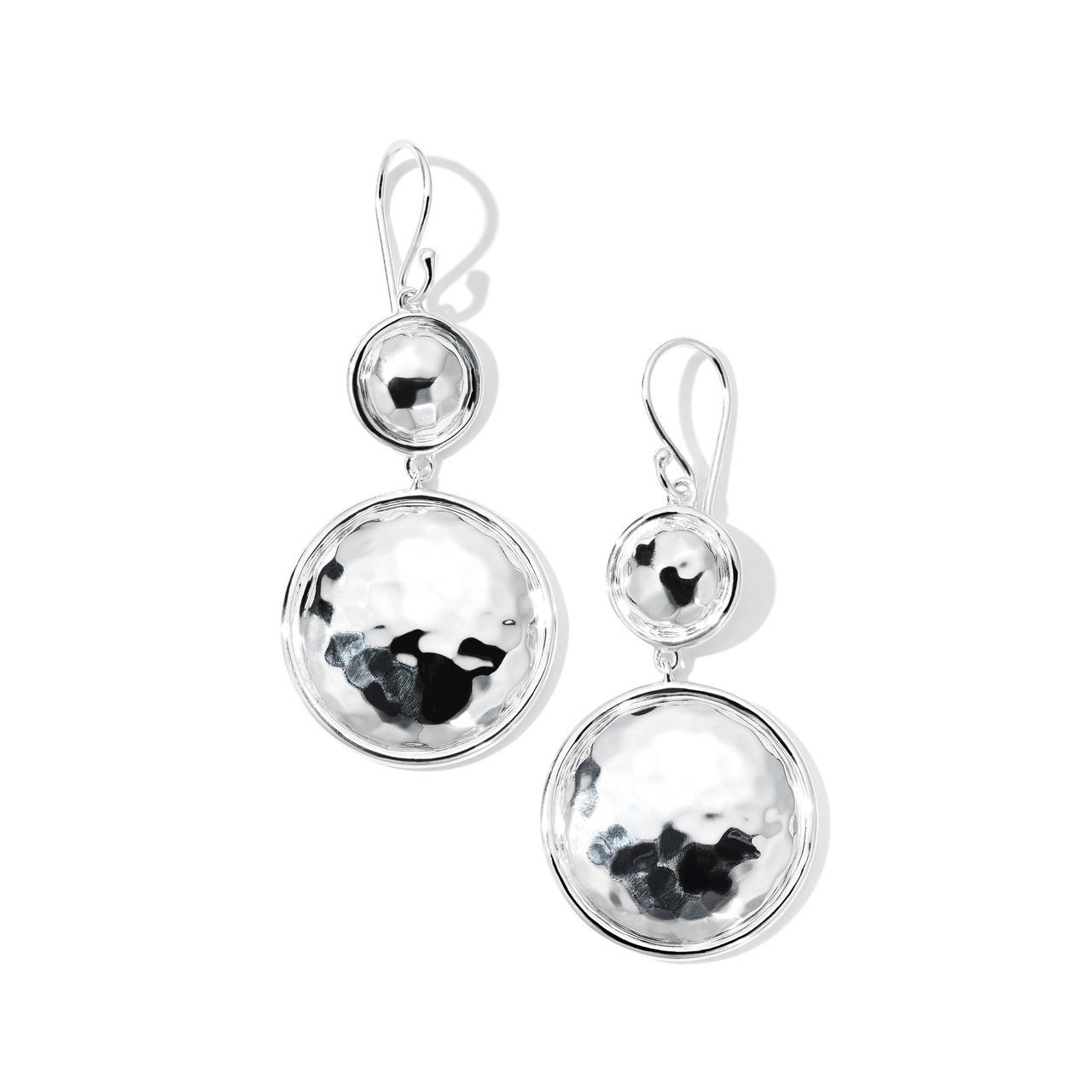 Ippolita Classico Silver Medium Hammered Snowman Earrings