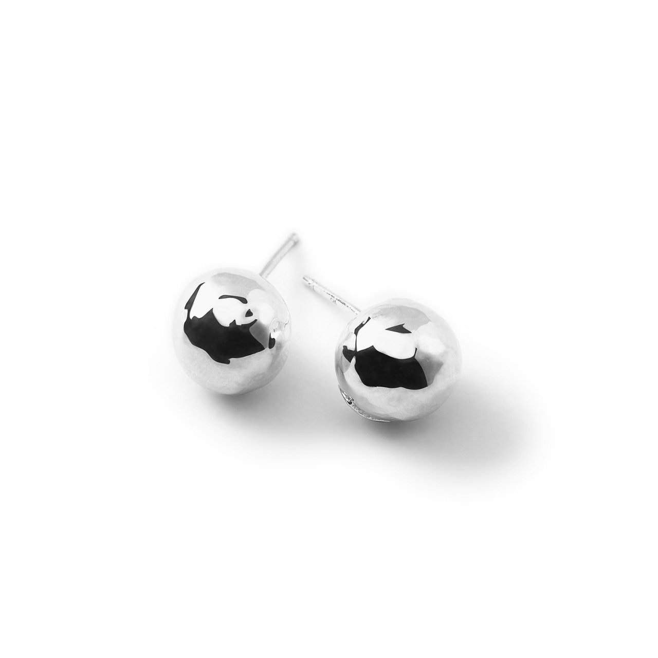 Ippolita Classico Silver Hammered Ball Stud Earrings