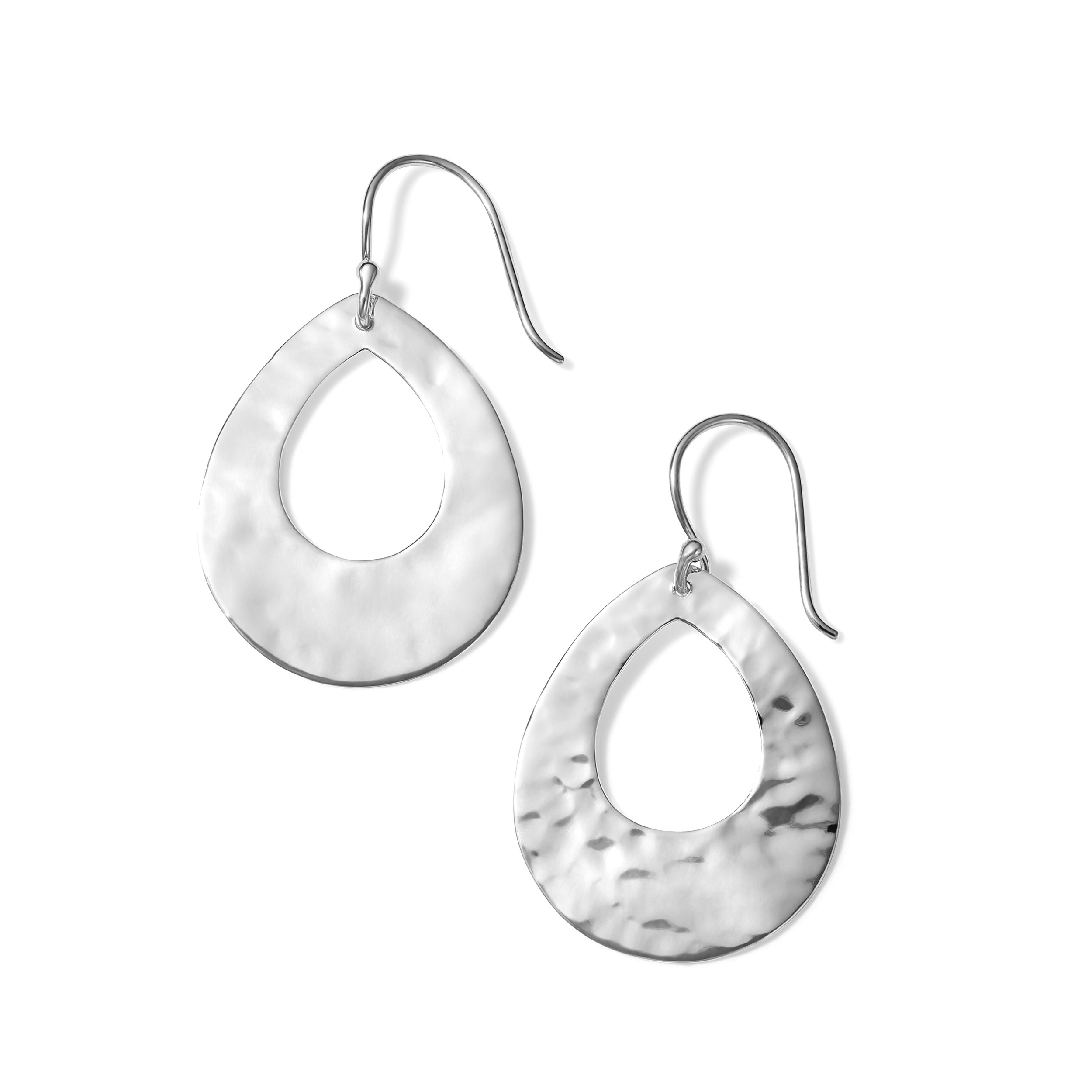 Ippolita Classico Silver Small Crinkle Open Teardrop Earrings