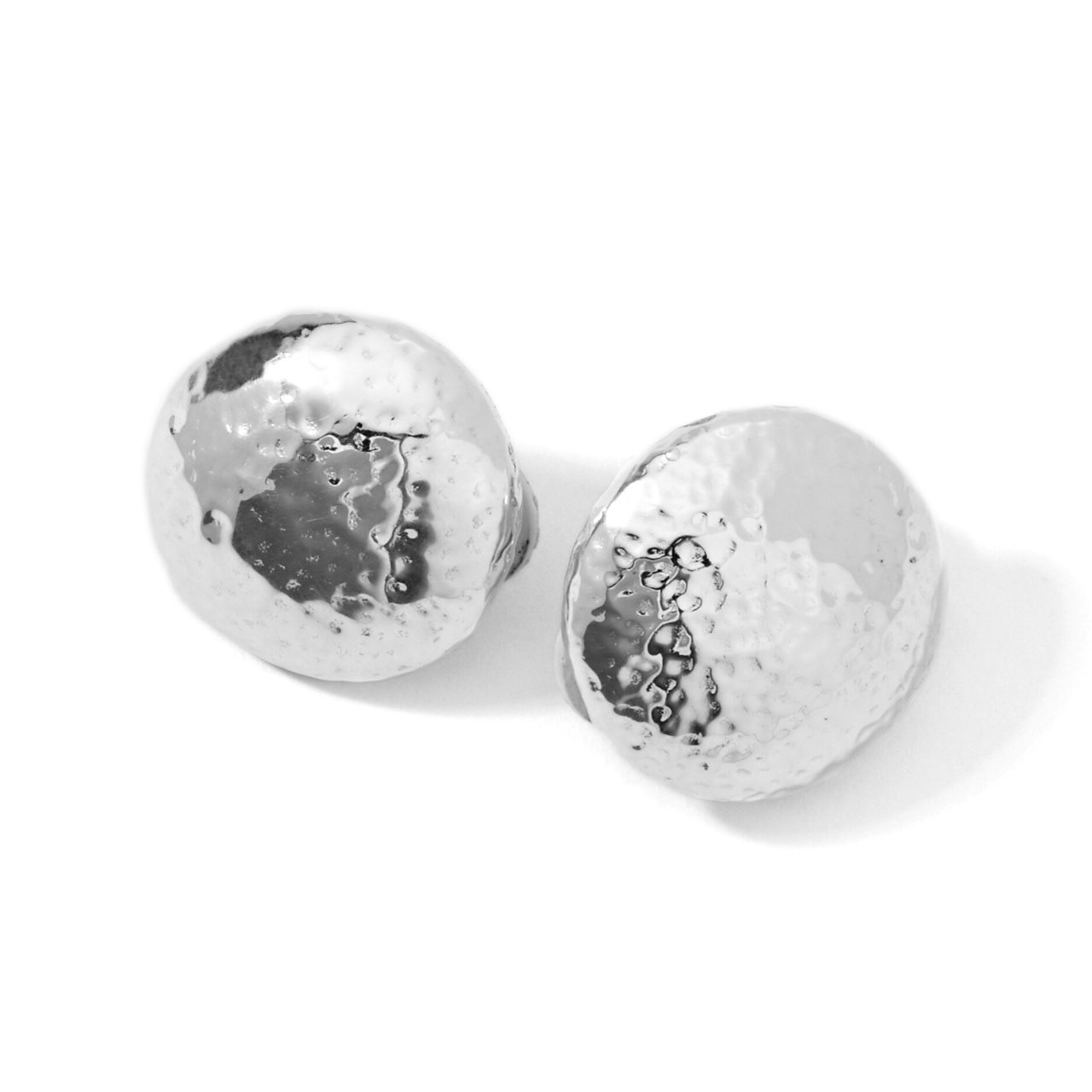 Ippolita Classico Silver Hammered Button Stud Earrings