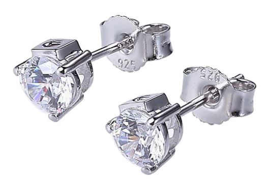 Elle Martini Cz Stud Earrings