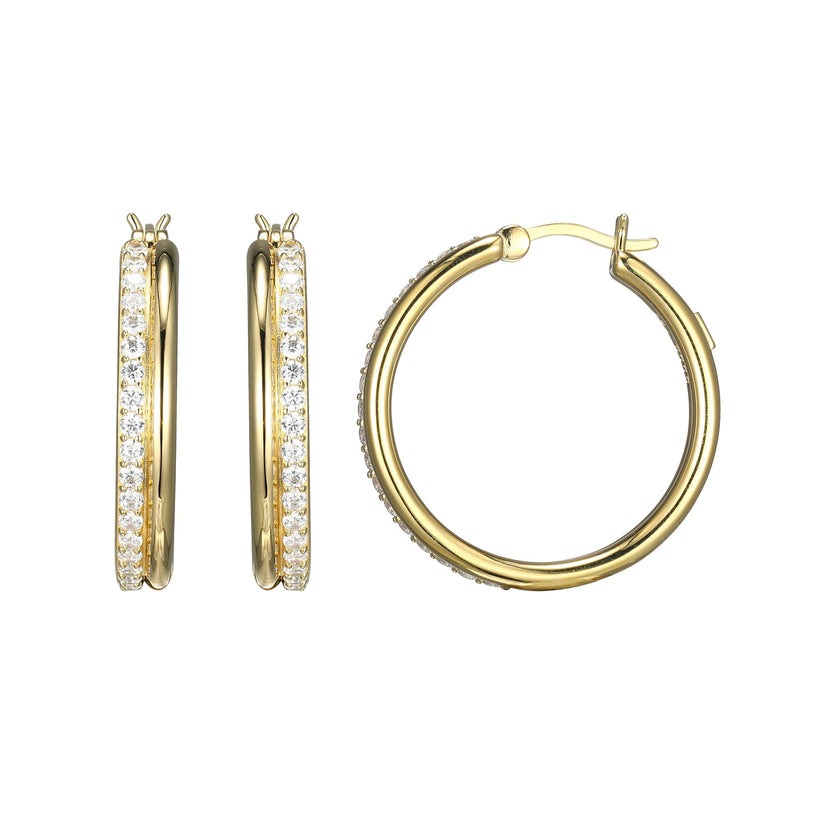 Elle Goddess Dazzle 26mm Hoop Earrings