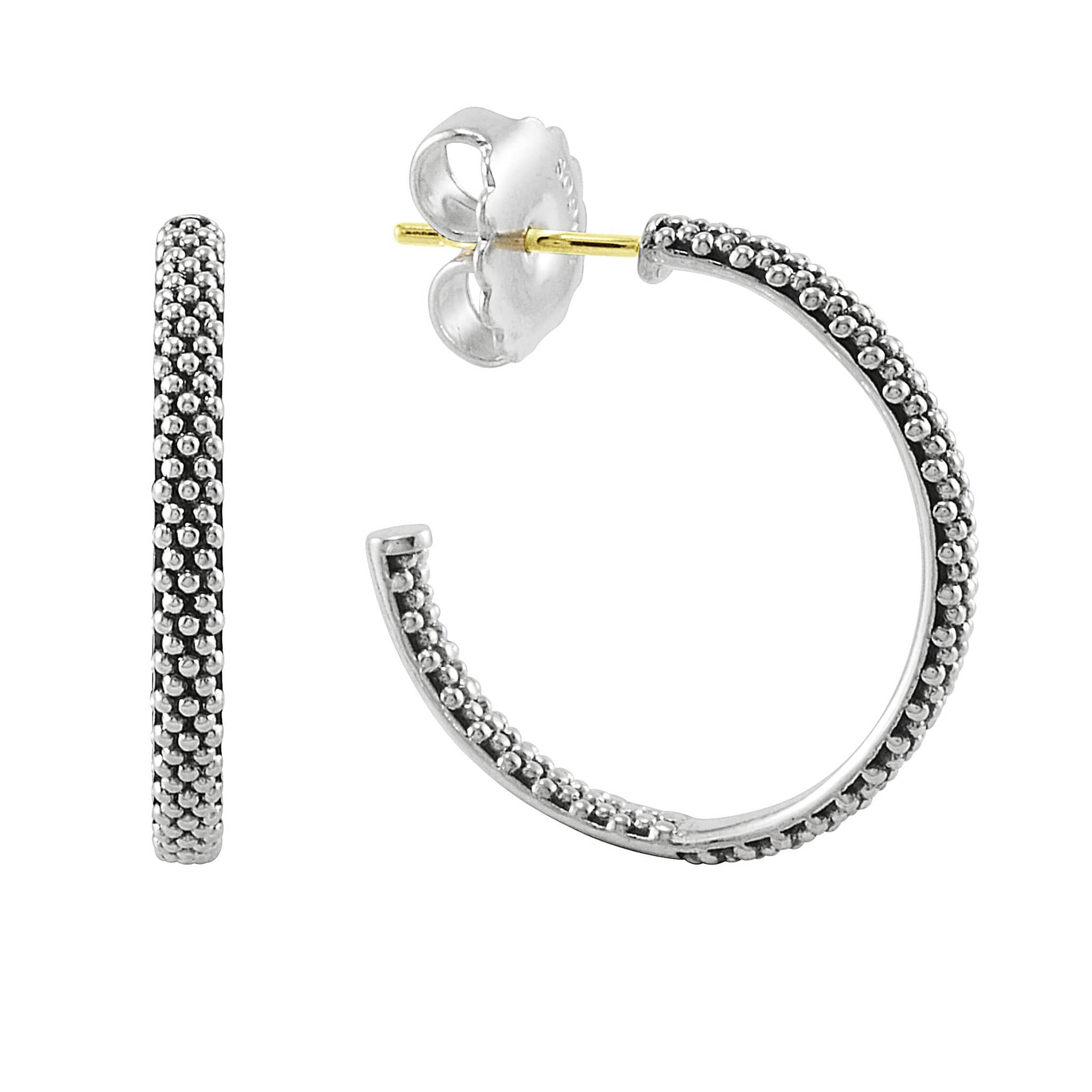 Lagos 25mm Caviar Hoop Earrings