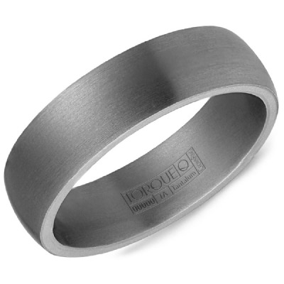 Crown Ring Torque Grey Tantalum 6mm Wedding Band