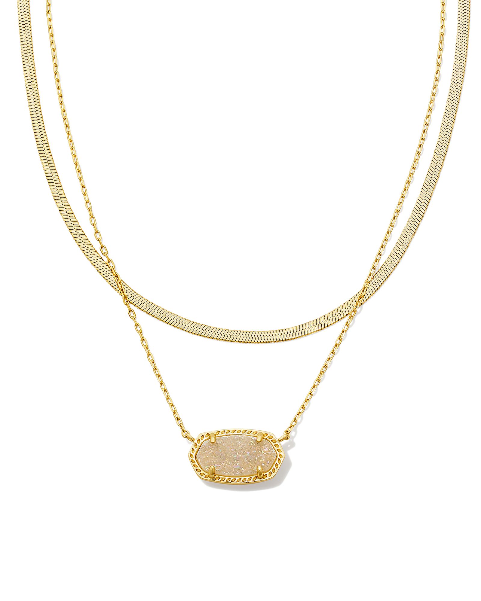 Kendra Scott Elisa Herringbone Multistrand Necklace