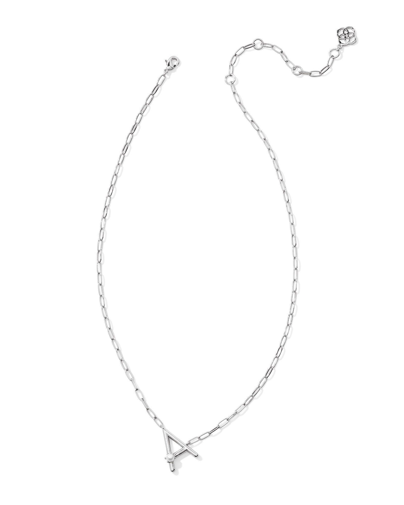 Kendra Scott Pearl Letter A Short Pendant Necklace