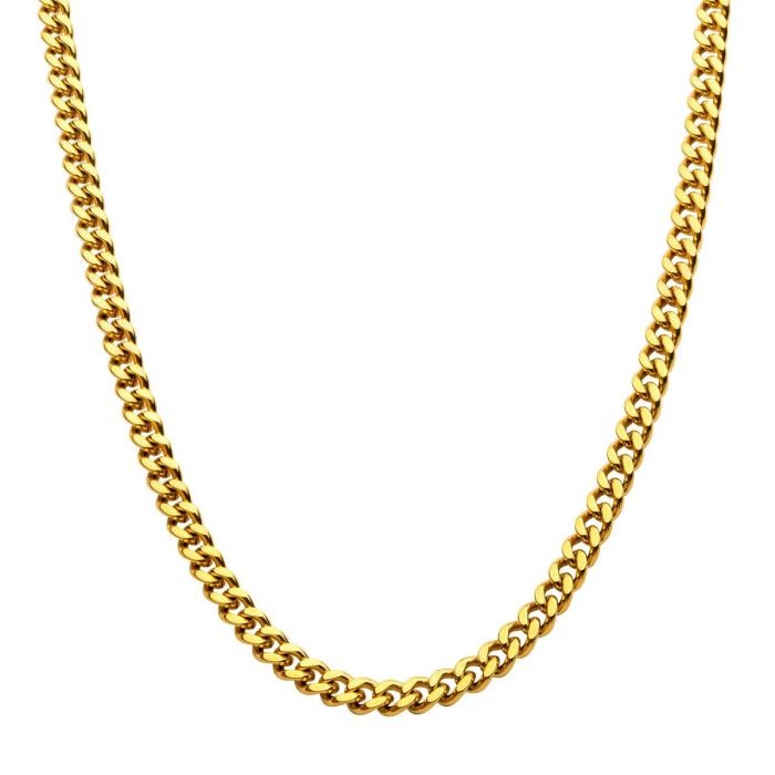 Inox Miami Cuban Yellow Stainless Chain