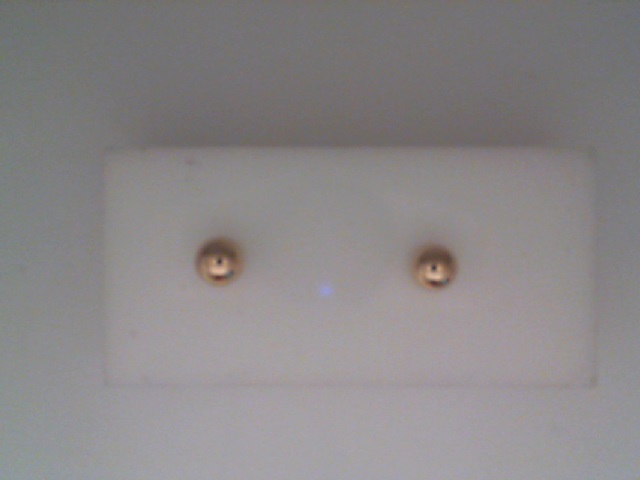 14K YELLOW GOLD 5MM POLISHED BALL STUD EARRING