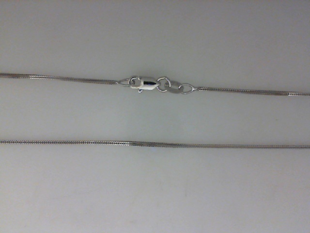 14K WHITE GOLD 16" .8MM DIAMOND CUT FOXTAIL CHAIN WITH A LOBSTER CLASP