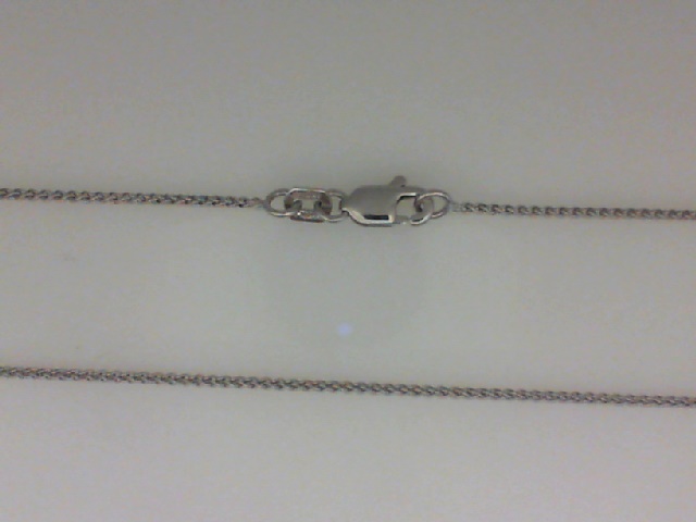 14K WHITE GOLD 16" 1MM SPIGA CHAIN WITH A LOBSTER CLASP