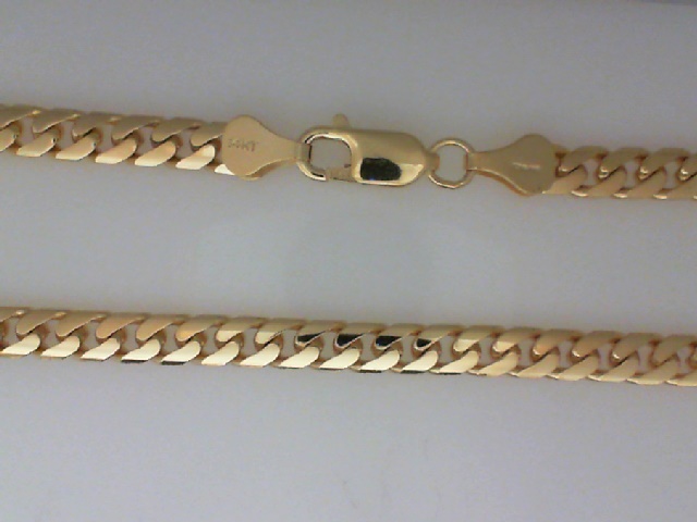 14K YELLOW GOLD 22" 5MM SOLID MIAMI CUBAN LINK CHAIN WITH A LOBSTER CLASP