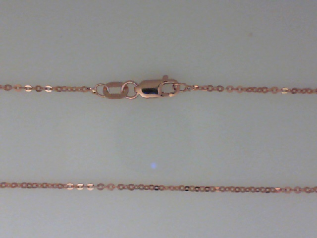 14K ROSE GOLD 18" 1.1MM FLAT CABLE CHAIN WITH A LOBSTER CLASP