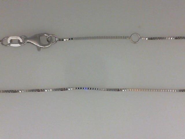 14K WHITE GOLD 16+2" .7MM BOX CHAIN WITH A LOBSTER CLASP