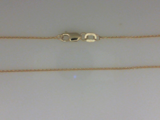 20" 14K YELLOW GOLD 1.1MM ROUND CABLE CHAIN WITH A LOBSTER CLASP