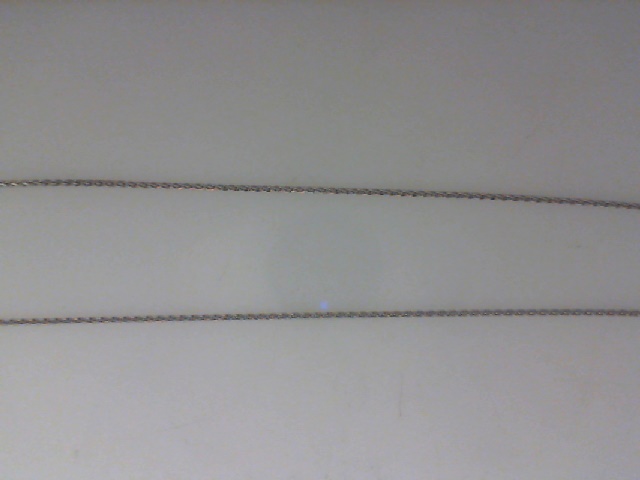 14K WHITE GOLD 16" .8MM ROUND DIAMOND CUT WHEAT CHAIN