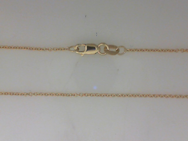 14K YELLOW GOLD 16" 1.3MM SOLID CABLE CHAIN WITH A LOBSTER CLASP