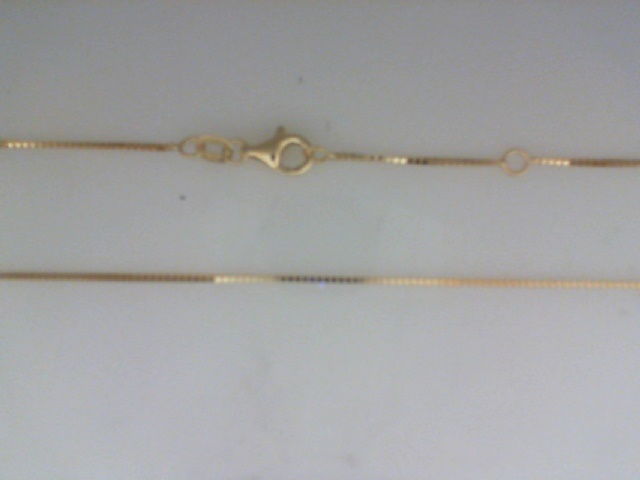 14K YELLOW GOLD 16+1+1" .85MM BOX CHAIN WITH A LOBSTER CLASP