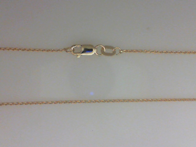 14K YELLOW GOLD 16" 1.1MM ROUND CABLE CHAIN WITH A LOBSTER CLASP