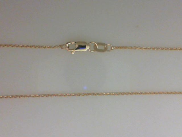 18" 14K YELLOW GOLD 1.1MM ROUND CABLE CHAIN WITH A LOBSTER CLASP