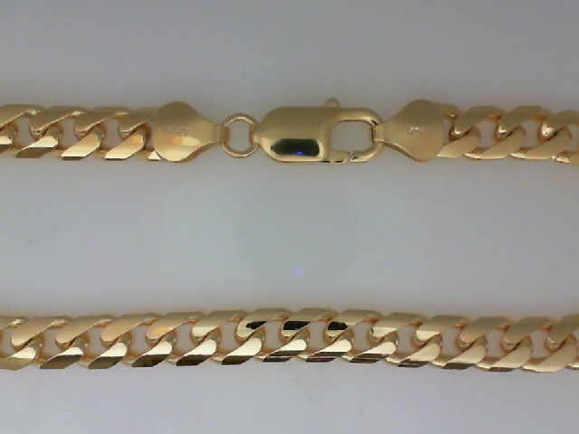 14K YELLOW GOLD 9" 6.25MM SOLID MIAMI CUBAN BRACELET WITH A LOBSTER CLASP