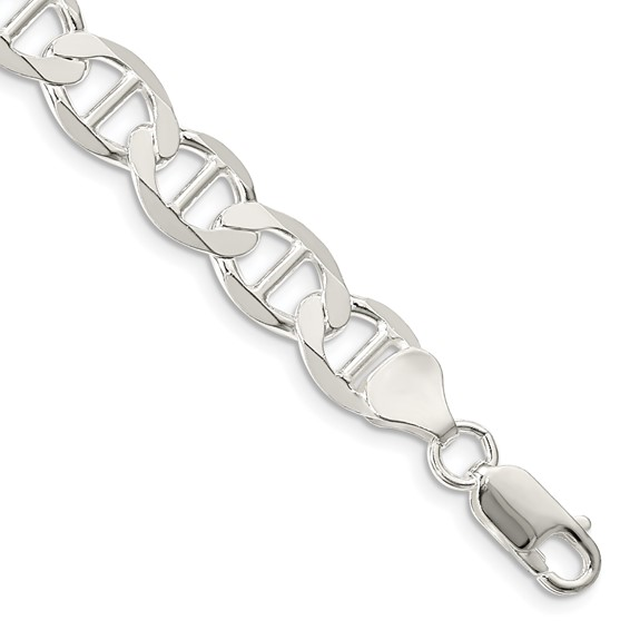 STERLING SILVE 8.9MM FLAT ANCHOR BRACELET WITH A LOBSTER CLASP