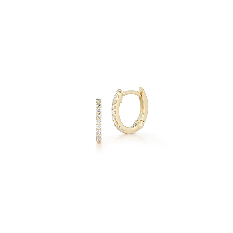 14k Yellow Gold With 0.13ctw Diamonds Huggie Hoop Earrings By Dana Rebecca