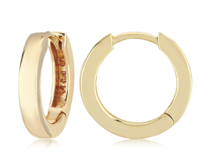 14k Yellow Gold Medium Hinged Hoop Earrings By Pd Collection