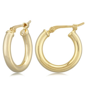 14k Small Tube Hoop Earrings