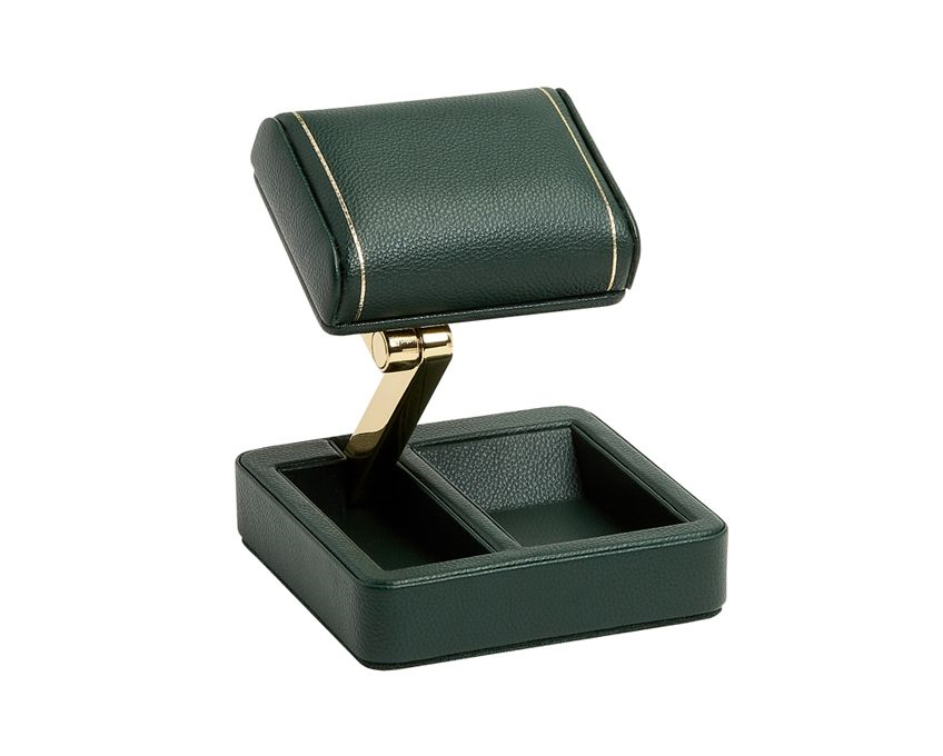 Single British Racing Travel Watch Stand In Green By Wolf