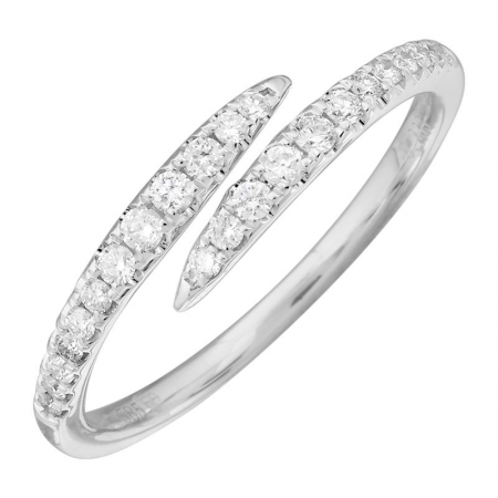 14k Diamond Bypass Ring