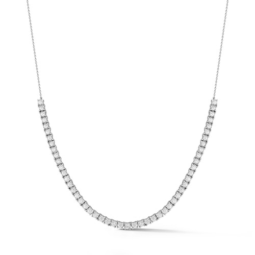 14k White Gold With 0.90ctw Diamonds, Ava Bea Tennis Necklace 14-16