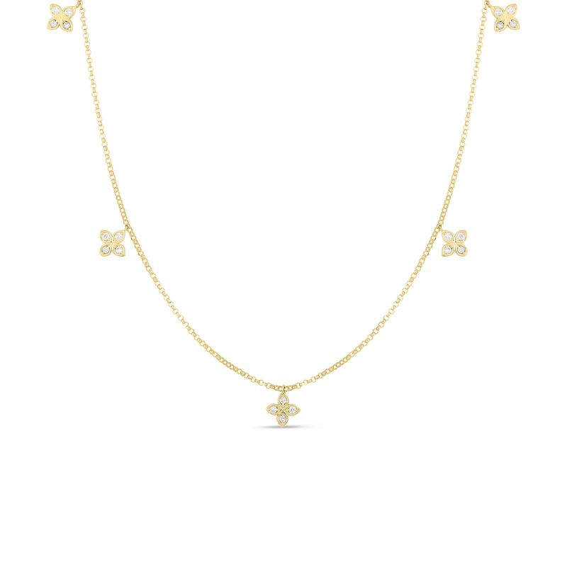 0.08ctw Diamonds, Love By The Inch Diamond Necklace, Set In 18k Yellow Gold By Roberto Coin