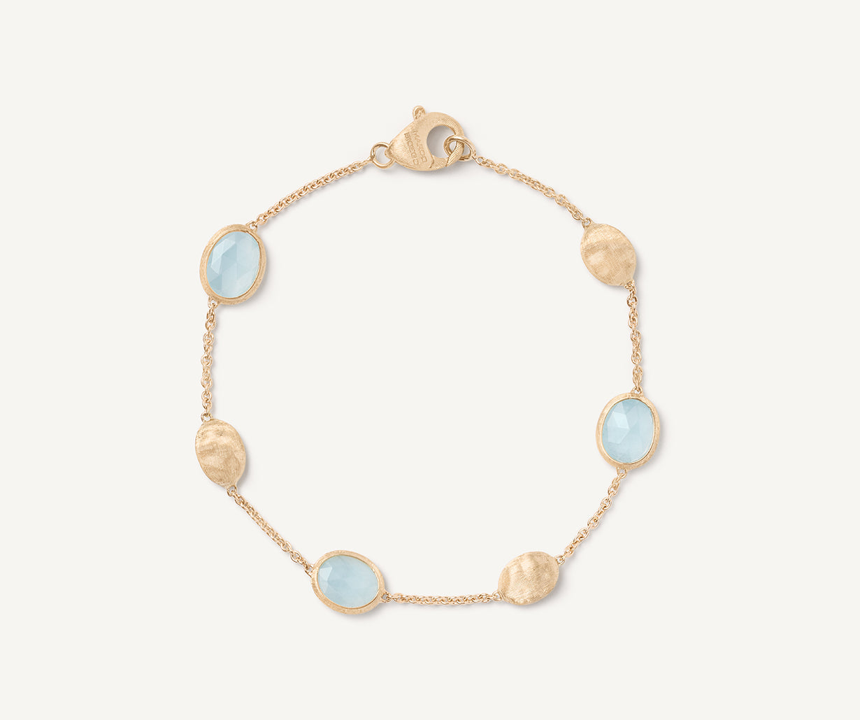 18k Yellow Gold, Siviglia Aquamarine Bracelet By Marco Bicego