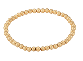 14k Yellow Gold 4mm Bead Stretch Bracelet By Pd Collection