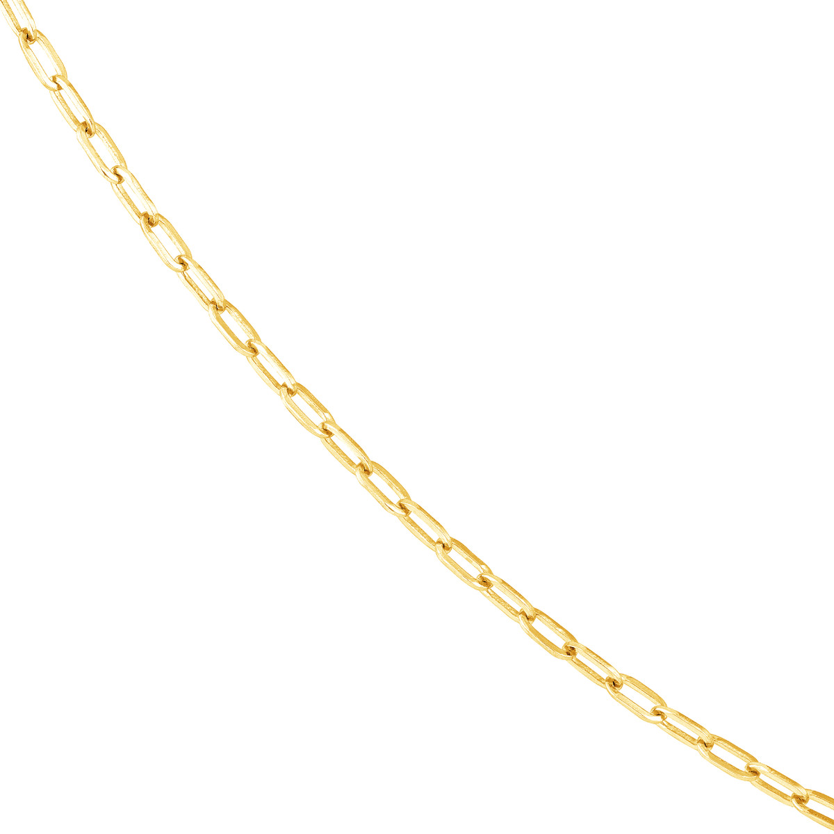 14k Yellow Gold 2.50mm Paperclip Chain Bracelet 7.25