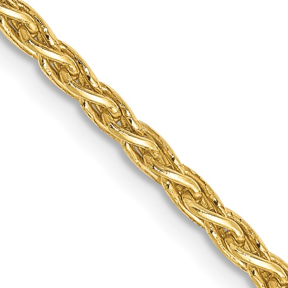 14k Yellow Gold 2.25mm Parisian Wheat Chain With With A Lobster Clasp, 24