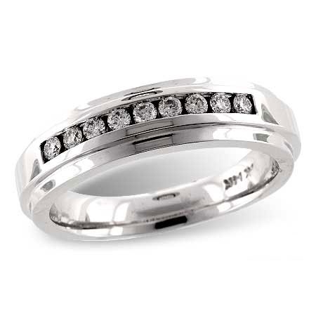 Allison Kaufman 14K White Gold Diamond Wedding Band