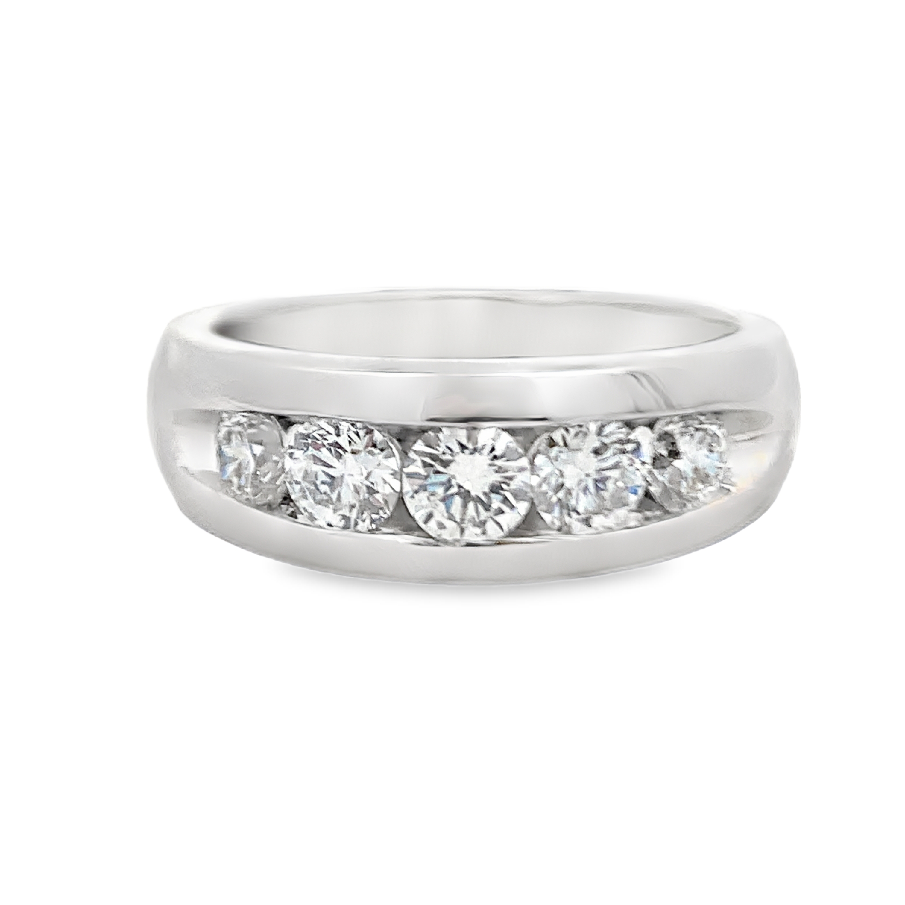 18K White Gold Diamond Wedding Band