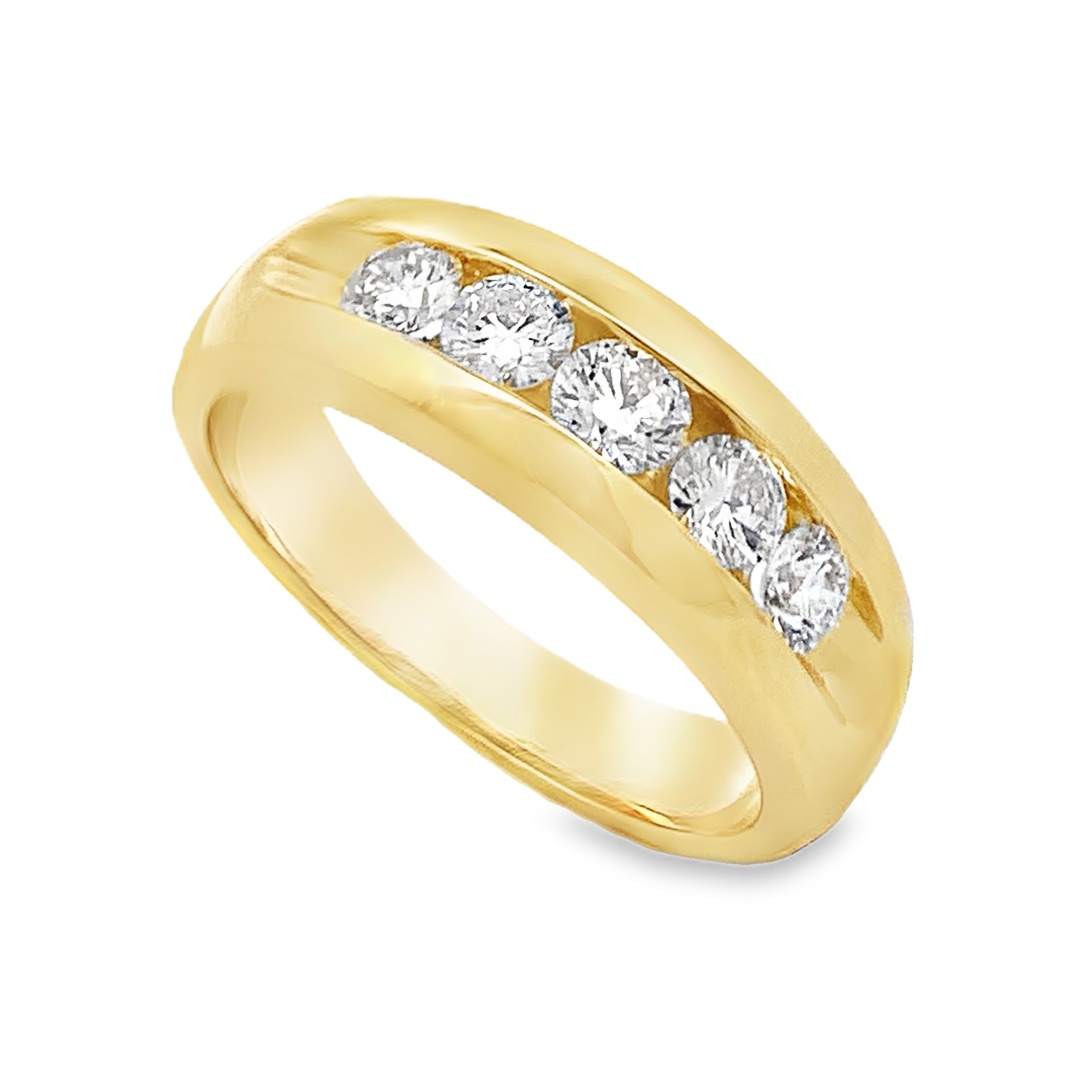 18K Yellow Gold Diamond Wedding Band