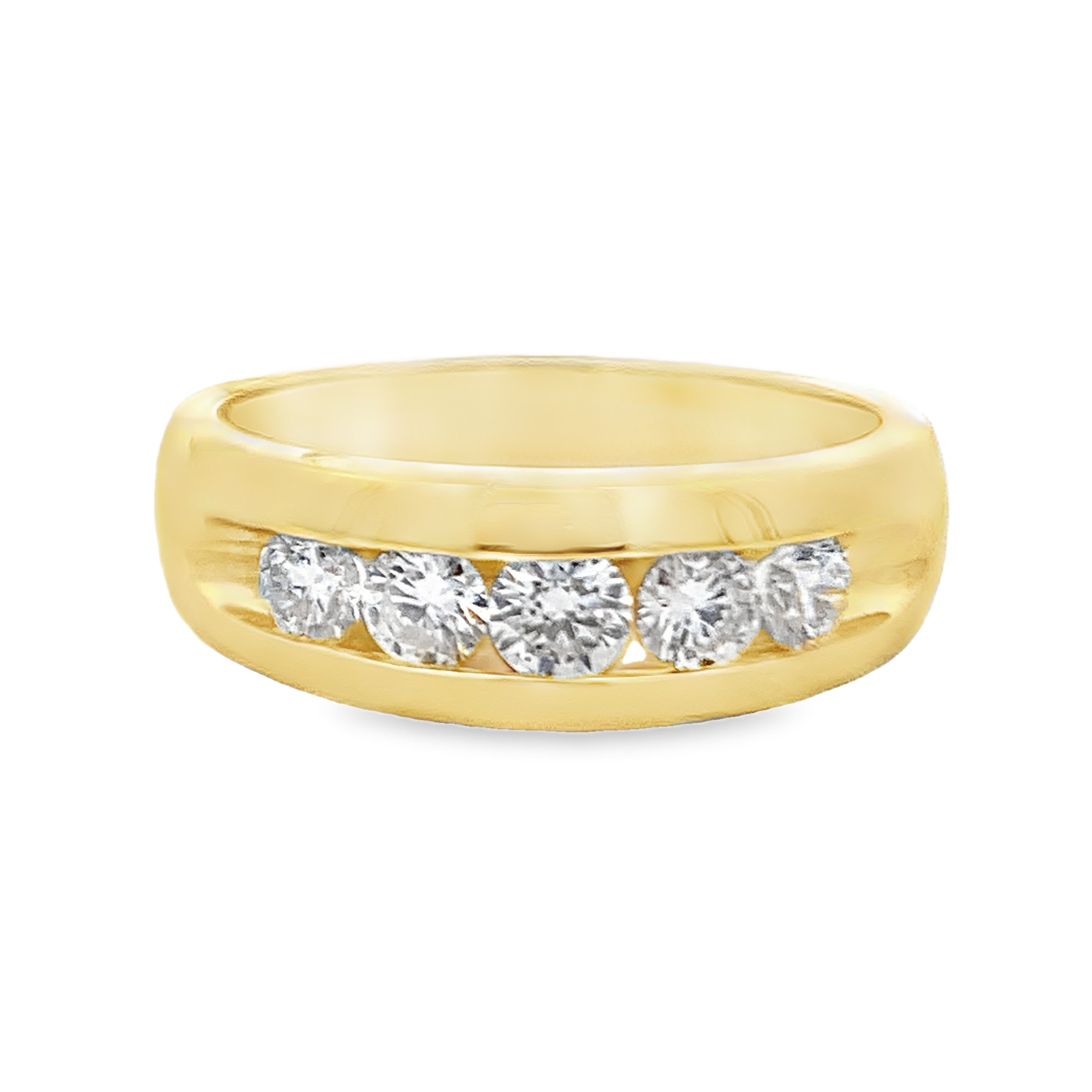 18K Yellow Gold Diamond Wedding Band