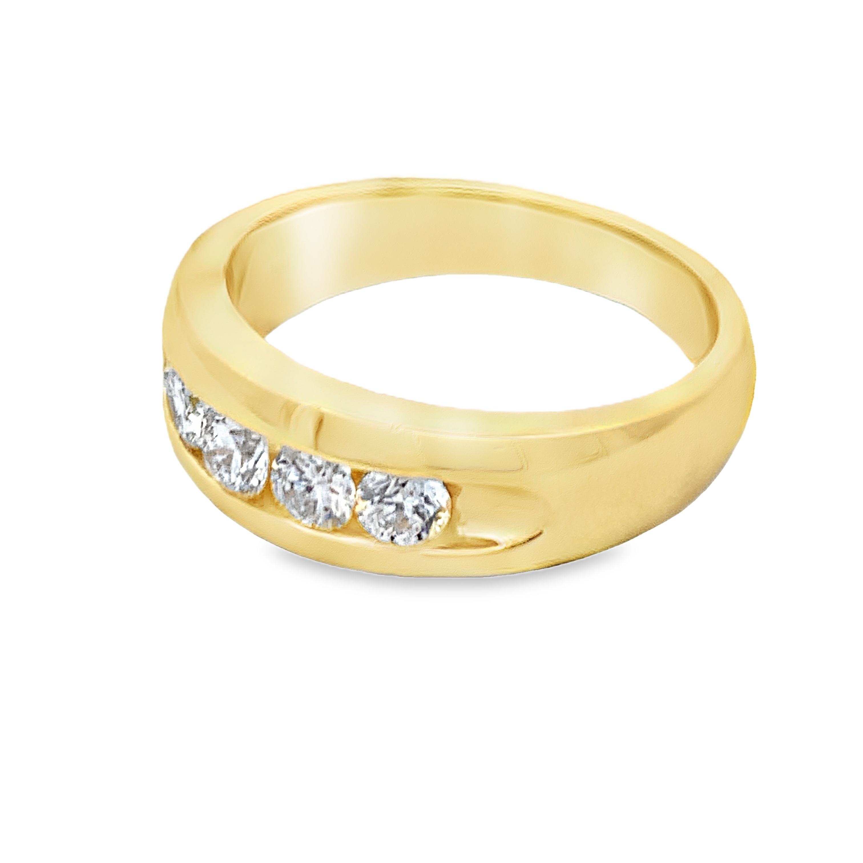 18K Yellow Gold Diamond Wedding Band