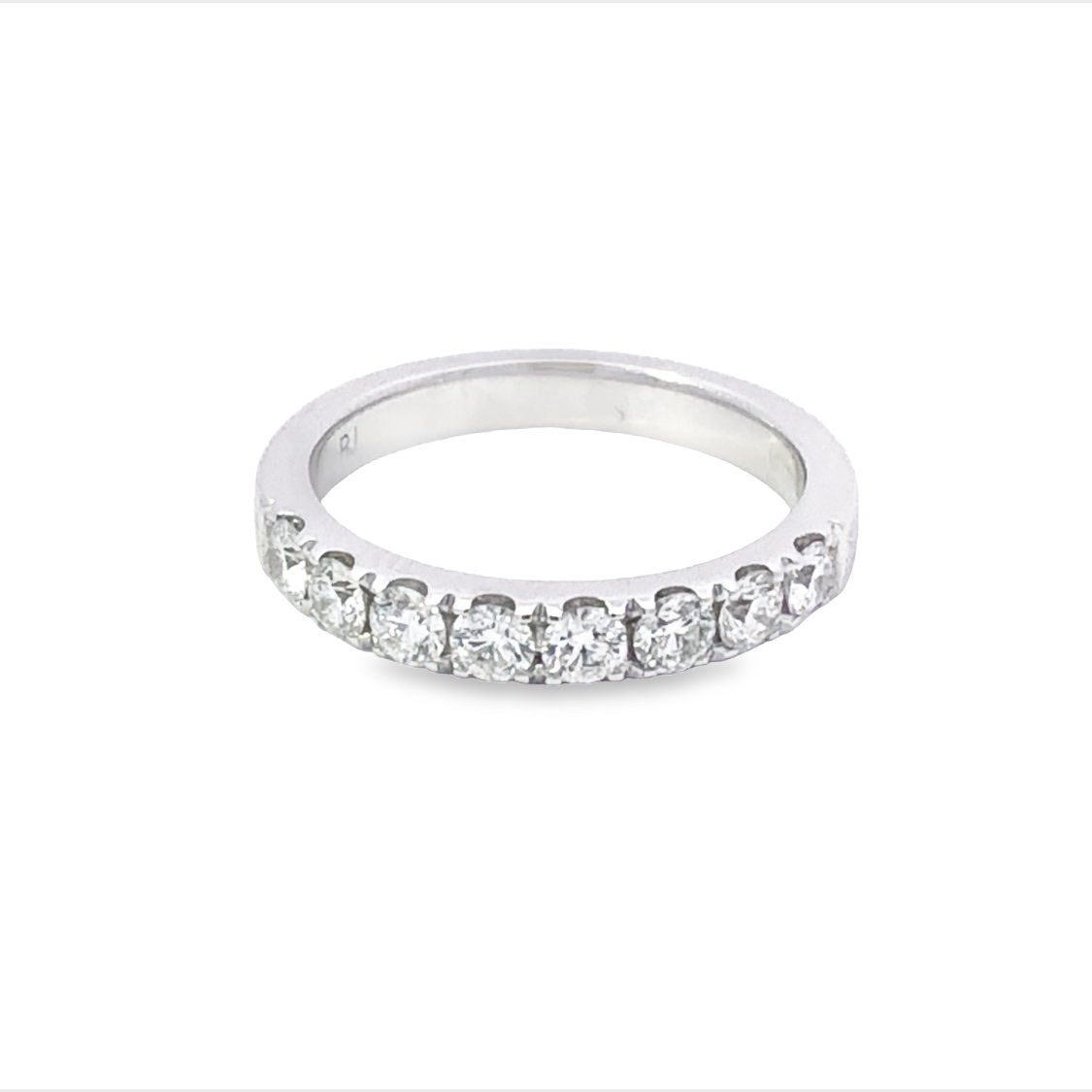 14K White Gold Diamond Anniversary Band