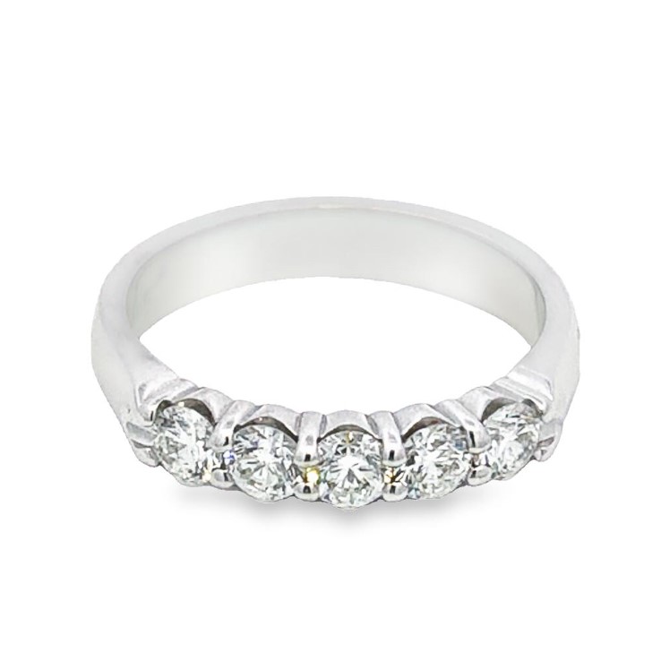 Romanza 14K White Gold Diamond Anniversary Band