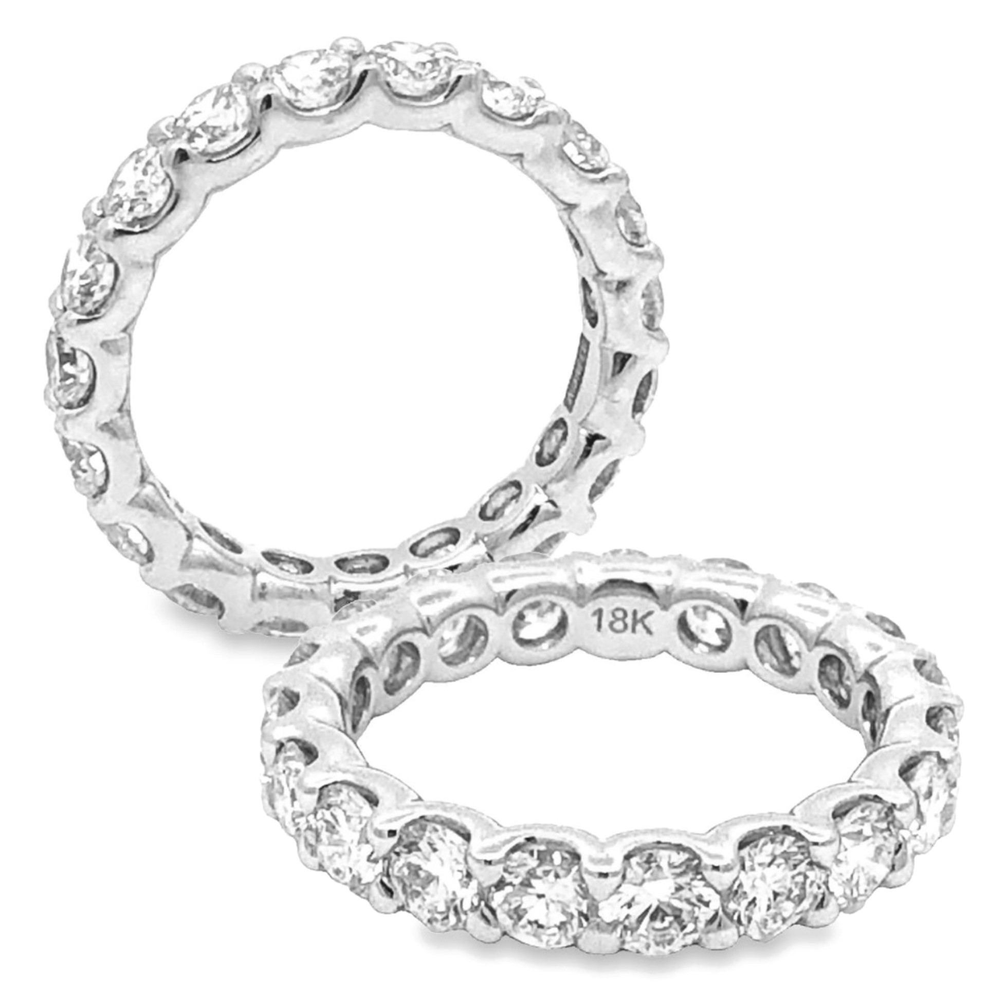 A.Jaffe 18K White Gold Diamond Eternity Band