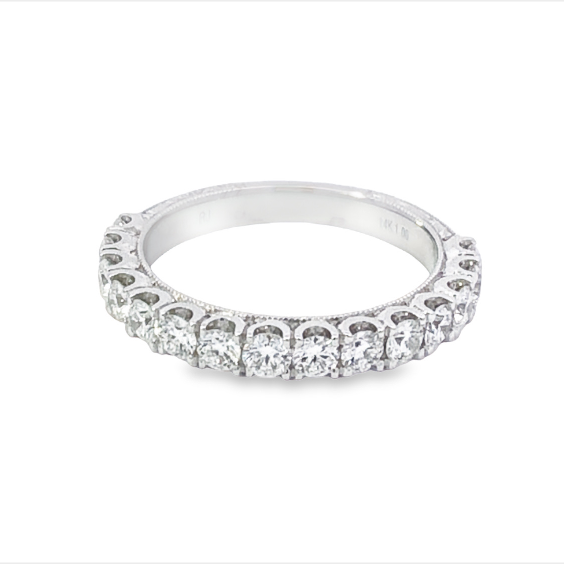 14K White Gold Diamond Anniversary Band