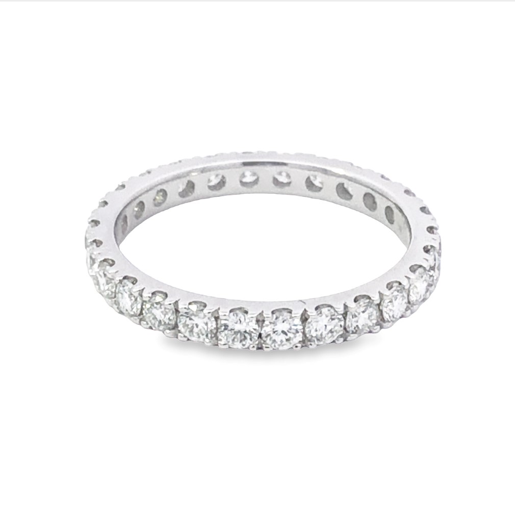 14K White Gold Diamond Eternity Band