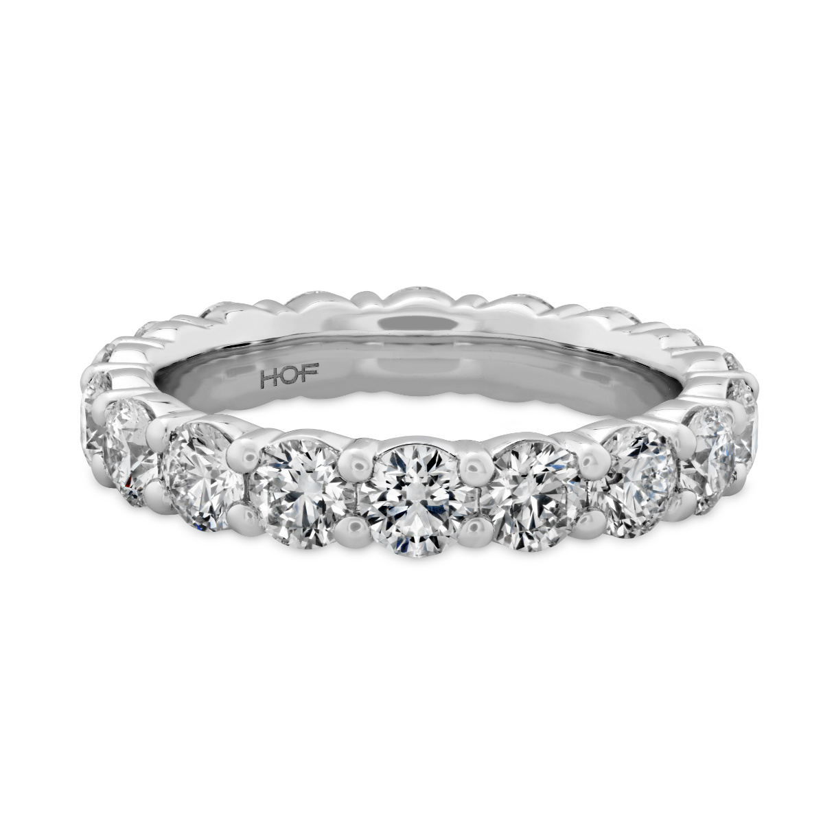 Hearts on Fire Platinum Diamond Eternity Band